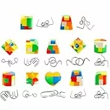 Knobelspiele Metall,Knobel Spielzeug mit Metall Geduldsspiele Mini Denkspiel für Kinder und Erwachsene