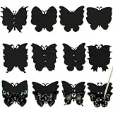 36 Stück Kratzbilder，Kratzbilder für Kinder，Kratzpapier Kinder，Magische Regenbogen-Kratzkunst, Basteln mit Rubbelkarten für Geburtstage Party DIY Dekoration