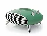 Ariete 8211 Tischheizlüfter, Elektroheizung, 2000 W, Thermostat, leise, verchromter Grill und Füße, Grün