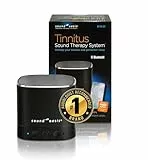Sound Oasis® Bluetooth® Tinnitus Sound Therapy System®, 20 integrierte Tinnitus-Sounds, verbessert den Schlaf, inkl. App für individuelle Klangfrequenzen, Schwarz, für Erwachsene
