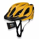 KED Spiri II Trend Allround Fahrradhelm Mit LED Licht Und Reflektor, Optimierter Belüftung, Insektenschutznetz Und K-FIT System | Farbe: Amber Matt | Größe: 52-58 (M)