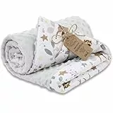 Babydecke Kuscheldecke Baby Decke Ganzjahresdecke mit Plüschstoff 75x100 cm - Kinderdecke Kinderwagen Blanket Babydecken Kinderwagendecke und Erstausstattung für Neugeborene und Kinder Oeko-Tex