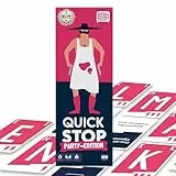 ATM Gaming Quickstop - Das Buchstaben-Duell - Party-Edition - Kartenspiel für Jugendliche und Erwachsene - Schnell und Verrückt - 2 bis 7 Spieler - Kartenspiel ab 16 Jahren - Partyspiel