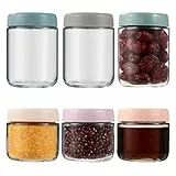 6 Stück Overnight Oats Gläser , Einmachgläser Mit Schraubdeckel,Für Overnight Oats, Meal Prep Boxen Hausgemachte Marmelade,Pickles, Puddings, Joghurts, um Eine Vielzahl von Aufbewahrungsbedürfnisse