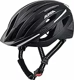 ALPINA HAGA - Stoßabsorbierender, Sicherer & Optimal Anpassbarer Urban Fahrradhelm Mit Integriertem LED-Licht Für Erwachsene, Black matt, L (58-63 cm)