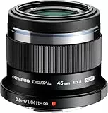 Olympus M.Zuiko Digital 45mm F1.8 Objektiv, lichtstarke Festbrennweite, geeignet für alle MFT-Kameras (Olympus OM-D & PEN Modelle, Panasonic G-Serie), schwarz