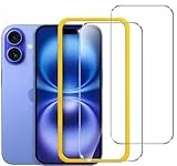 ivoler 2 Stück Schutzfolie für iPhone 16 / iPhone 15 6.1 Zoll, Panzer Schutz Glas Folie Displayschutz mit Einfaches Installationswerkzeug, 9H Härte, HD Klar, Anti-Kratz, Anti-Bläschen, Anti-Stoßfest