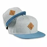 Soulbuddy Cap Herren Cap Kinder – 2er-Set Familien Outfit Set – Vatertagsgeschenk für Papa – Geschenke zum Vatertag – Papa Geschenk – Grau-Blau – One Size und Kids L