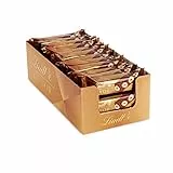 Lindt Schokolade NUXOR Milch | 36 x 33 g | Cremige Gianduja Milch-Schokolade mit ganzen, gerösteten Haselnüssen | 36 Schokoriegel im Thekendisplay | Schokoladenriegel | Schokoladengeschenk