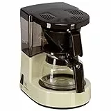 Melitta Aromaboy - kleine Filterkaffeemaschine - mit Glaskanne - 2 Tassen - Beige/Braun (1015-03)