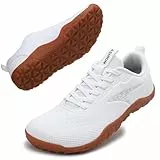 ASHION Turnschuhe Herren Laufschuhe Sportschuhe Sneaker Herren Straßenlaufschuhe Outdoor Traillaufschuhe Barfußschuhe, Weiß, 40 EU