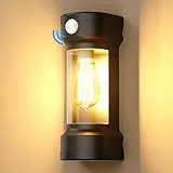 BENMA Wandleuchte Aussen E27, Modern Außenwandleuchte, Aussen Innen Wandlampe, IP65 Aussenleuchte für Garten, Fassade und Haustür, Aluminium + PC, Schwarz (Inklusive Glühbirne)