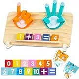 DQMOON Spielzeug ab 4 Jahre, Montessori Spielzeug ab 4 5 6 Jahre Zahlen Lernspiele Pädagogisch Wertvoll Mathe Lernspielzeug, Sensorik Kinderspielzeug Geburtstag Geschenke für Vorschule Jungen Mädchen