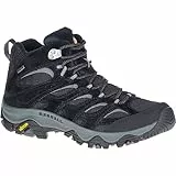 Merrell Herren Moab 3 Mid GTX Wanderschuhe, Black/Grey, 45 EU