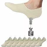 Falechay Sneaker Socken Damen Füsslinge Herren 8 Paar Sneakersocken Unsichtbare Socken Beige 39-42