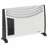 Clatronic® Konvektor Heizung | Mobile Heizung für Gartenhäuser, Garagen & Co. | Konvektor mit 3 Heizstufen | Thermostat | Heizung fürs Bad | Elektroheizung mit Gebläse | bis zu 40qm | KH 3433 N