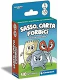 Clementoni - Scherenpapier, Deck mit 40 illustrierten Karten, Strategiespiel für Kinder ab 5 Jahren, 2-4 Spieler, Geschenkidee, Made in Italy, italienische Sprache, 16586
