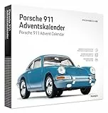FRANZIS 67664 - Porsche 911 Adventskalender - Modellbausatz im Maßstab 1:43, inkl. Soundmodul und 52-seitigem Begleitbuch