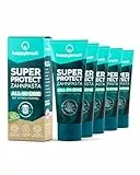 happybrush Zahnpasta SuperProtect All-in-One 9-fach Formel pflegt das Zahnfleisch, hilft Karies vorzubeugen - Klinisch getestete Zahncreme im 5er Pack mit Frischem Minz-Geschmack