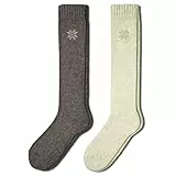 NORDIC Socks 2 Paar – Premium 70% Merinowolle, Thermo-Kniestrümpfe für Männer und Frauen, Wintersocken, Warme socken (39-42, Earth)