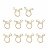 Healifty Elegante Serviettenringe 10 Stück in Beige Einfache und Praktische Serviettenhalter für Restaurant und Café Tischdekoration