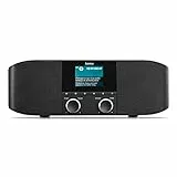 Hama WLAN Internetradio und DAB+ Radio Mit Bluetooth - Küchenradio, Digitalradio, Stereo, Wecker, Aux 3,5mm, FM - Schwarz