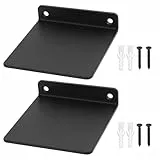 2 STK Kleine Wandregal schwarz, Mini Regal Wand, schwarz Schweberegale für Wände, Regalbrett schwarz Regal kinderzimmer, Bücherregal Dekoration wandboard für Küche Badezimmer Wohnzimmer, 11x10x2,3 cm