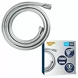 GROHE Vitalioflex, Duschschlauch 1,50m (flexibler knickfester Brauseschlauch für die Dusche, druckbeständig, universaler Anschluss, keine Dichtungsringe notwendig), chrom, 28743002