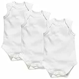 Playshoes Unisex Kleinkind Multipack Baby-Body, weiß ohne Arm 3er Pack, 50/56