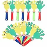 24Pcs Hand Klöppel Krachmacher Plastic Klatschende Hände Farbe Sortiert Mini Klöppel für Sport Parteien Konzerte Geburtstag Gastgeschenke Preise Liefert