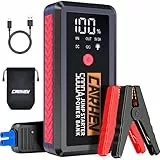 CARHEV 5000A Starthilfe Powerbank für Pkw, Booster Auto Starthilfe, 12V Starter Powerbank(Bis zu 8.0L Benzin Oder 8.0L Diesel) Auto Batterie Booster mit Schnelllade USB Ausgänge und LED Taschenlampe