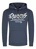 DENIMFY Hoodie Herren Regular Fit DFArno Kapuzenpullover Pullover Print Navy L, Größe:L, Farbe:Navy