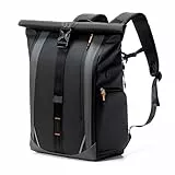 Inateck RollTop Laptop Rucksack mit 180°-Öffnung Hauptfach und Wasserdicht Reißverschluss, 22L-26.8L Tagesrucksack für Arbeit, Freizeit, Business Reise, Wochenendreisen und Uni