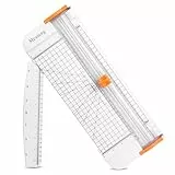 Meafeng Papierschneider, 12 Zoll A4 Papierschneider, Schneidemaschine Papier mit Seitenlineal Schneidegerät und Automatischer, Papierschneidemaschine für Papier, Fotos, Handwerksprojekt, Weiß