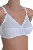 Sassa Damen Soft Kreuzblende Baumwolle BH, Undurchsichtige, Weiß (Weiß 00100), (Herstellergröße:95C)