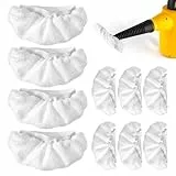 YUXIANLB 10 Stück Universelle Wiederverwendbare Dampfwischpads Dampfreiniger Zubehör für die Meisten Handdampfreiniger Dampfaufsätze Waschbare Tücher für die Reinigung von Boden Wänden und Kleidung