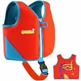 OSHYLE Kinder Schwimmweste - Jungen Mädchen Neopren Schwimmen Jacke Kleinkind Schwimmen Floating Neopren Schwimmweste für 1–9 Jahre (L(6-9), Orange)