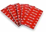 3M VHB Doppelseitiges Klebeband aus Acrylschaum, rechteckig, wasser- und hochtemperaturbeständig, für Auto, Haus und Büro (25 mm x 50 mm) (15 Stück)