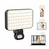 Handy Licht,Selfie licht,3000K-6500K 3 Lichtmodi Handylicht mit,Handy licht.2000mAh wiederaufladbares LED Videolicht mit Handy Clamp für Computer Webcam, Laptop,iPhone, Laptop, CRI 95+ Fotolicht