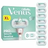Gillette Venus Pro Smooth Sensitive Rasierklingen für empfindliche Haut, 8 Ersatzklingen