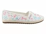 Tom Tailor Damen 7490090018 Flacher Slipper, White-Multi, 41 EU