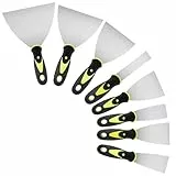 8 Stücke Spachtel Set, Flächenspachtel Trockenbau Werkzeug, Edelstahl Malerspachtel mit Kunststoffgriff, Putty Messer Spachtel, Schaber Palettenmesser Kratzer(1/1.5/2/2.5/3/4/5/6 Zoll;)