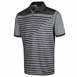 Island Green Herren Stretch-Golf-Poloshirt Druck - Grau - L