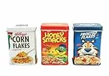 tanner DER KLEINE KAUFMANN TANNER Deco - Kelloggs Metalldosen Set, mit abnehmbaren Deckel, Zubehör für Kaufmannsladen, lebensmittelechtes Design, 0085.6