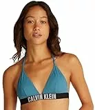 Calvin Klein Damen Bikini Oberteil Triangel Herausnehmbare Polster, Blau (Storm Blue), M