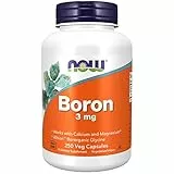 Now Foods, Boron (Bor), 3mg, 250 vegane Kapseln, Laborgeprüft, Glutenfrei, Sojafrei, Ohne Gentechnik, Vegetarisch
