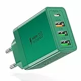 35W USB C Ladegerät,Acezeek Schnellladegerät,4-Port USB C Netzteil(PD20W/QC3.0/3.1A*2) Kompatibel mit iPhone,LG Series,Huawei,BlackBerry,Samsung Galaxy S20 S20+ usw.