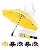 Chakipee Regenschirm Groß Sturmfest Reflektierend für Herren und Damen – Taschenschirm Automatik Auf und Zu Reise Schirm Kompakter Tragbarer, Taschenschirme 210T Beschichtung 106 cm Spannweite