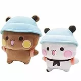 Dhqkqg Budu Dudu Plüsch, 2 Stücke Dudu Budu Plüschtier, 20 cm Budu Dudu Kuscheltier, Panda Kuscheltier, Bezauberndes Weiches Plüschtierkissen, Geburtstagsfeiergeschenke für Jungen und Mädchen
