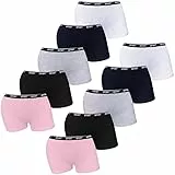LOREZA ® 10er Set Mädchen Pantys Hipster Baumwolle (152-158, Modell 9-10er Set)